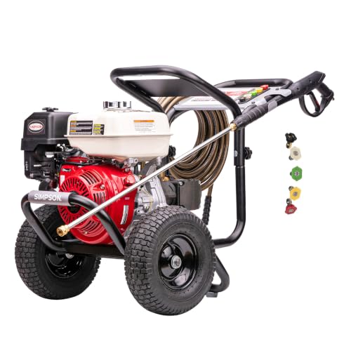 SIMPSON PowerShot 4000 PSI Gas Pressure Washer with Honda GX270, 3.5 GPM, Triplex Pump & Accessories