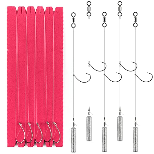 Drop Shot Rig with #2 Hook and 3/16oz Weight - 10 Pack Fishing Tackle