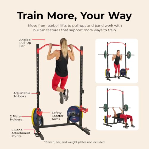 Sunny Health & Fitness Full Size Power Rack for Home Strength Training