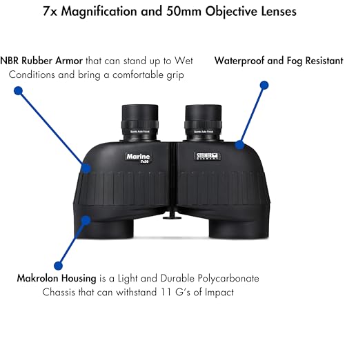 Steiner Marine 7x50 Waterproof Binoculars for Adults and Kids - Bird Watching, Hunting, Wildlife, Outdoor & Marine Use