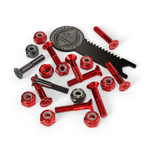 1-Inch Phillips Hardware Screws with Tool - Red and Black