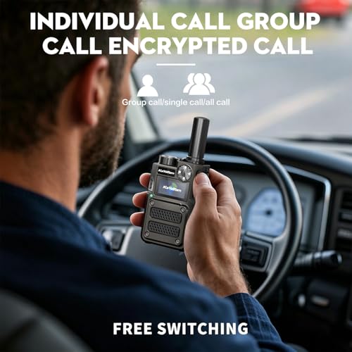 KaYoTom 2-Pack Gray Long Range Walkie Talkies with 4G LTE, Unlimited Coverage
