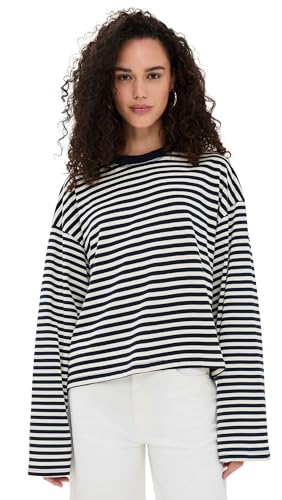 Lioness Women's Bloom Long Sleeve Tee - Small Navy Stripe