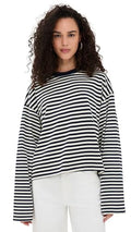 Lioness Women's Bloom Long Sleeve Tee - Small Navy Stripe