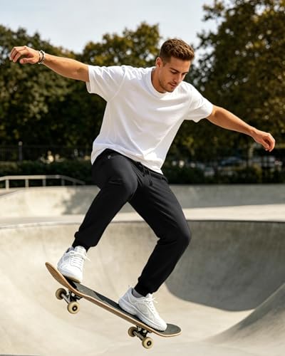 Men's Lightweight Joggers with Zipper Pockets - Comfortable Activewear Pants
