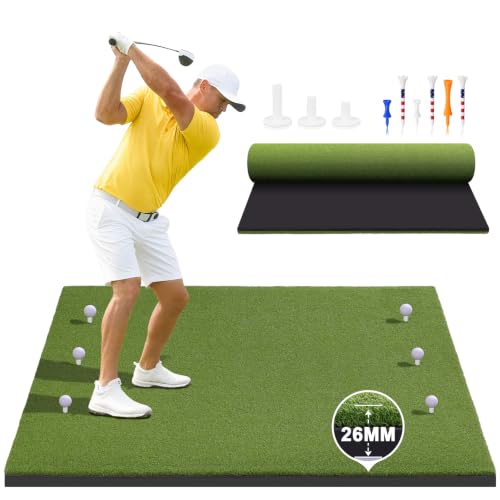 Anygulf 5' x 4' Golf Hitting Mat - XL Professional Practice Turf for Driving & Swinging