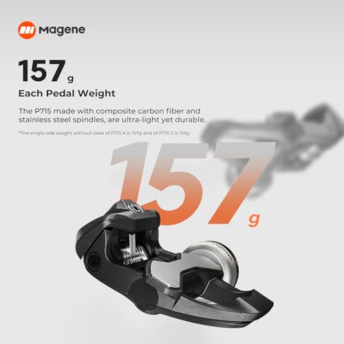 Magene P715 Power Meter Pedals Shimano Dual - ±1% Accuracy, Bluetooth & ANT+