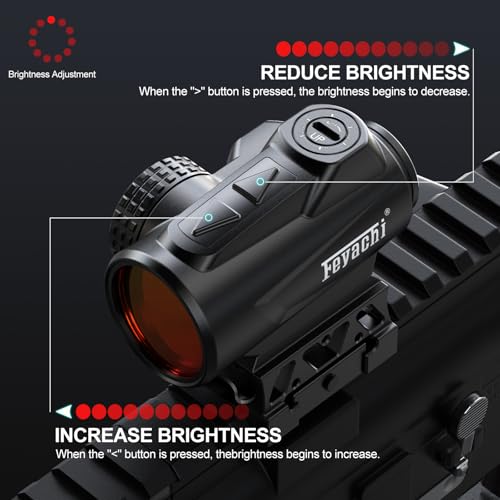 Feyachi Red Dot Sight for Rifle 2 MOA Shake Awake Black 25mm Scope
