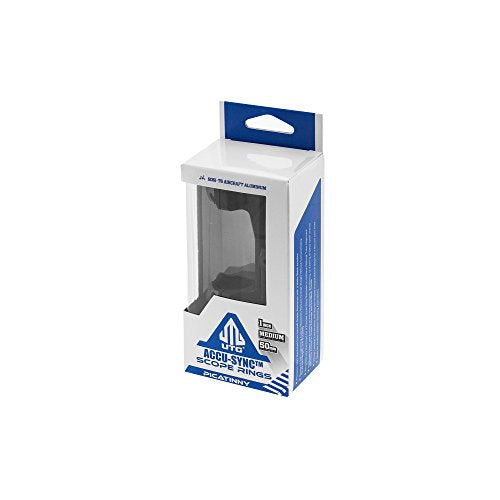 UTG ACCU-SYNC™ 1" Med. Profile 50mm Offset Pic. Rings, Red, Medium