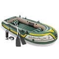 Intex Seahawk 2 Inflatable Boat Set - 2 Person, Green, Fishing Accessories Included