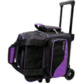 Bowling Ball Roller Bag with Shoe Compartment & Accessories - Pro Black/Purple