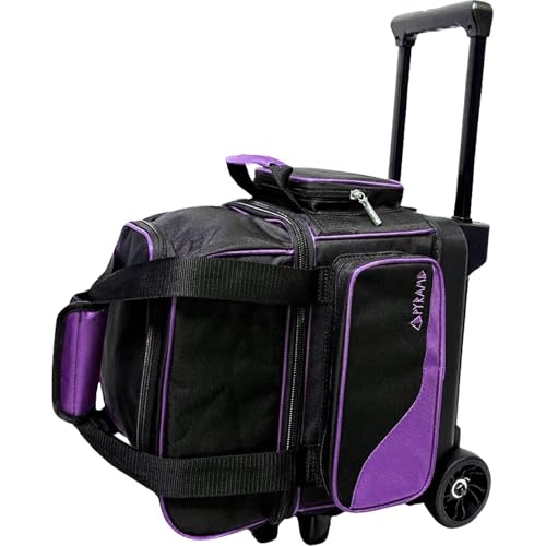 Bowling Ball Roller Bag with Shoe Compartment & Accessories - Pro Black/Purple