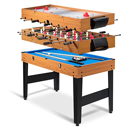 Goplus 48-Inch 3-in-1 Multi-Game Table for Family & Party Entertainment