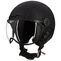 ILM Adult Bike Helmet with Removable Earmuffs & Visor - Matte Black Medium
