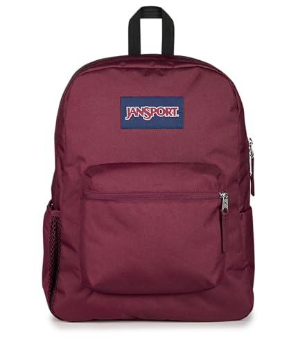 JanSport 26L Cross Town Backpack - 12 Inch Daypack Cherry Lacquer