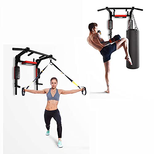 PLKO Type A Wall Mounted Pull Up Bar - Heavy Duty Fitness Equipment for Upper Body Workout