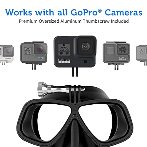 Octomask Frameless Dive Mask with GoPro Mount Low-Volume Snorkeling Gear