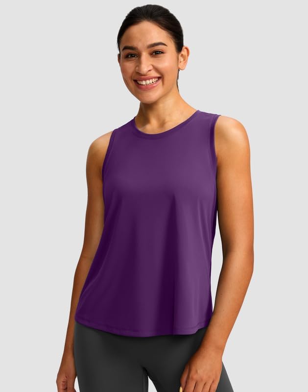 Skiennix Women's Racerback Workout Tank Tops - Sleeveless Loose Fit Yoga & Running Shirts