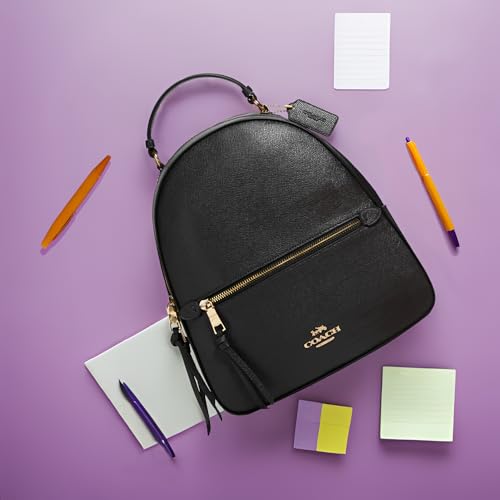 Coach Jordyn Backpack Black One Size Crossgrain Leather
