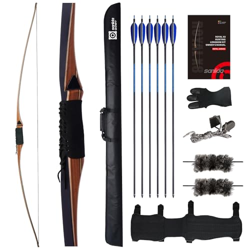 Sanlida Royal X8 68" Longbow - 50 lbs Traditional Wooden Hunting Bow for Adults, RH