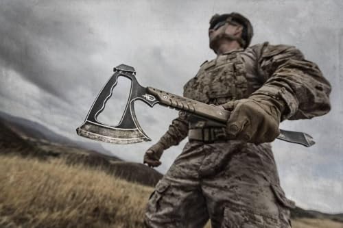 Tactical Survival Tomahawk Axe with Pry Bar and Sheath – Multi-Tool Outdoors Gear