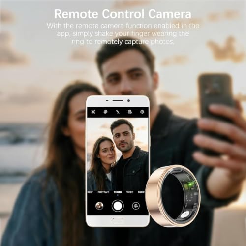 FKGZJF Smart Fitness Ring for Women Men Rose Gold 10# Heart Rate Sleep Tracker