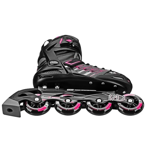Roller Derby AERIO Q-60 Women's Inline Skates Black/Pink Size 9 - Lightweight Sport