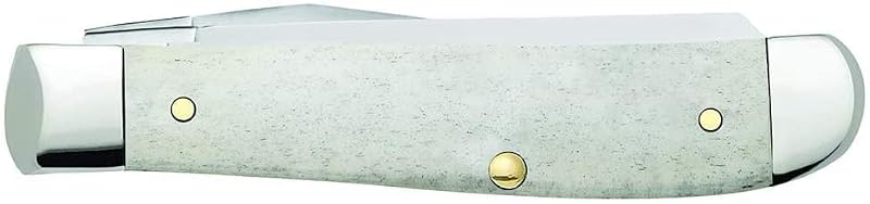 Case Pocket Knife Mini Trapper with Natural Bone Handle, 3.5 Inch Closed