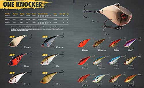 Booyah One Knocker Bass Fishing Crankbait Lure - 1/4 oz Flashy Momma