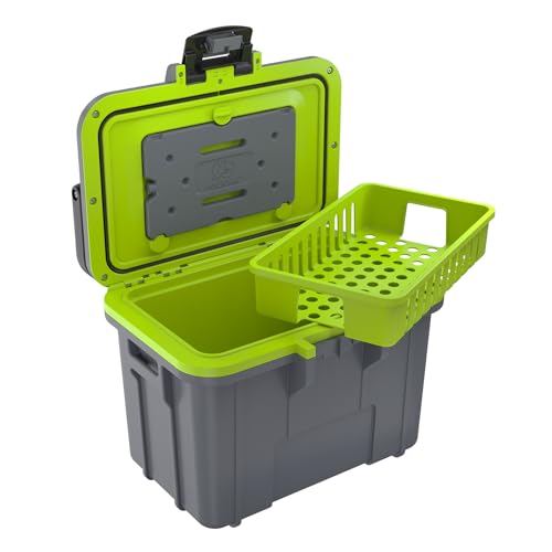 Pelican 8 Quart Personal Lunch Box Cooler with Built-In Ice Pack - Dark Gray/Green