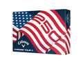 Callaway Chrome Tour X 2026 Golf Balls USA Stripe - One Dozen