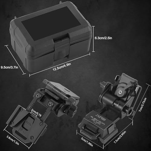 HTPREC Black G24 Night Vision Goggle Mount for PVS14/15/18 | Adjustable Helmet Adapter