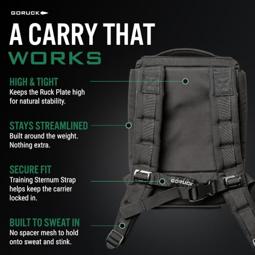 GORUCK Ruck Plate Carrier 3.0 Weighted Rucking Backpack - Black
