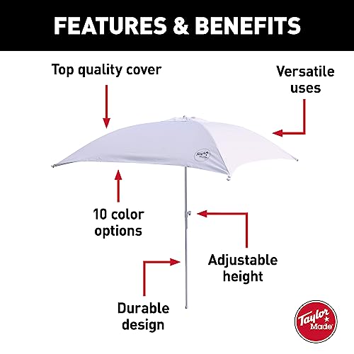 TaylorMade Anchorshade III Boat Shade White - Adjustable UV-Resistant Sunshade for Marine & Dock Use