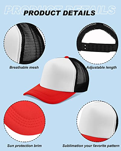 Didaey Bulk Sublimation Trucker Hats 48 Pack Blank Mesh Baseball Caps