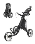 Caddytek EZ-Fold 3-Wheel Golf Push Cart - Dark Grey, Lightweight & Compact