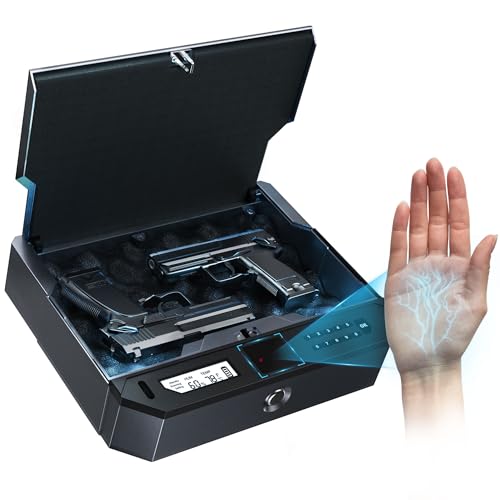 Biometric Palm Vein Contactless Gun Safe with Quick Access and Child Safety
