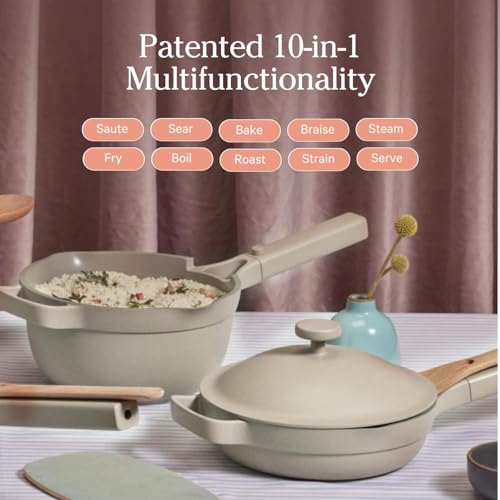 Mini Cookware Duo - Steam - 6 Piece Ceramic Nonstick Set for Small Meals