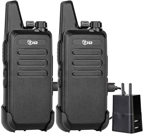 2 Pack Long Range Walkie Talkies with Rechargeable Batteries and Hands-Free - Rugged Two-Way Radios for Adults, School, Church