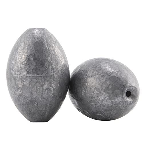 Fishing Egg Sinkers 3oz-5 Pack - Saltwater & Freshwater Bottom Weights