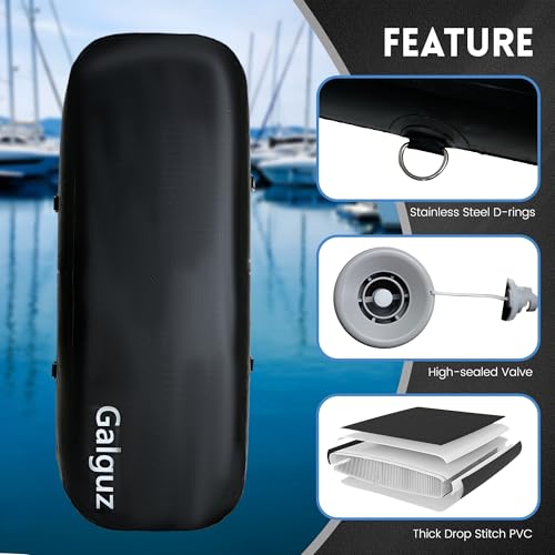 Galguz Heavy-Duty Inflatable Square Boat Fenders W23*L60 IN Dock Bumpers