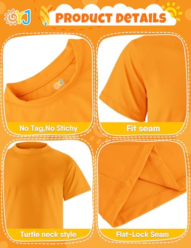 Toddler Boys Rash Guard Short Sleeve Swim Shirt UPF 50 Sun Protection Water Wear - 5-6 Years, Orange