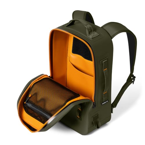 YETI Panga 28 Waterproof Backpack with Hydrolok Zipper, Olive/King Crab Orange