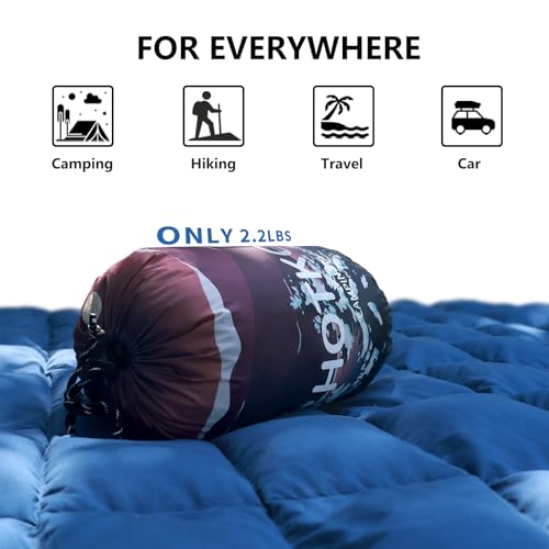 Down Camping Blanket Night - Warm Lightweight Outdoor Puffy Blanket