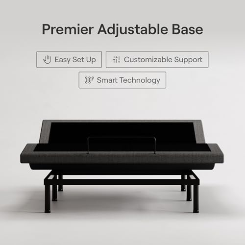 Nectar Premier Adjustable Queen Bed Base with Head & Foot Control, Massage, App & Remote