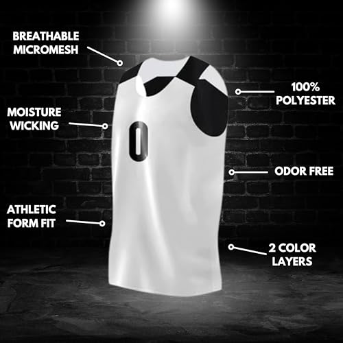 Men's Reversible Basketball Jerseys 10-Pack Medium-XXL Black & White Pro90 Elite