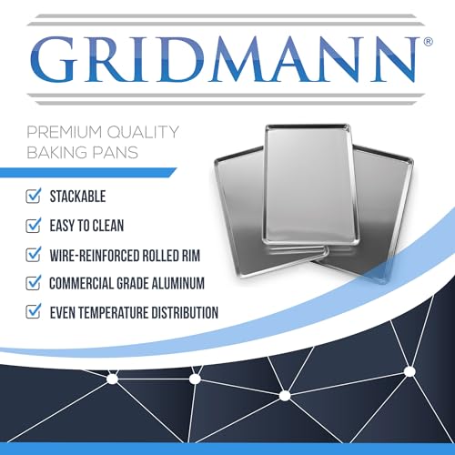 GRIDMANN 18x26 Commercial Perforated Aluminum Baking Sheet Pan Set of 6 - Full Size