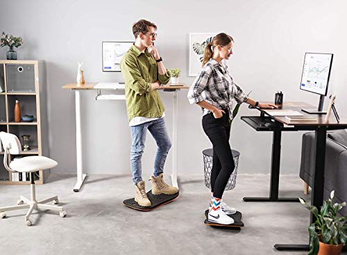 FEZIBO Large Obsidian Black Standing Desk Balance Board Mat