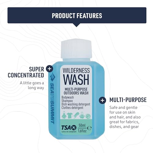 Sea to Summit Wilderness Wash 3-Pack Liquid Camp Soap - 3 x 50ml Bottles