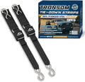 Stainless Steel Boat Trailer Transom Tie Down Straps - 2x48 Inches, 2 Pack, Heavy Duty Marine-Grade with Quick Release Buckles - 1,200 lbs MBS - Variation of STAINLESS 2x48